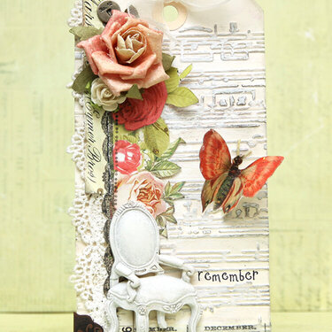 Shabby Chic &quot;remember&quot; tag *Prima and Sizzix*