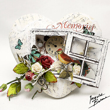 Altered heart full with BRAND NEW PRIMA goodies!