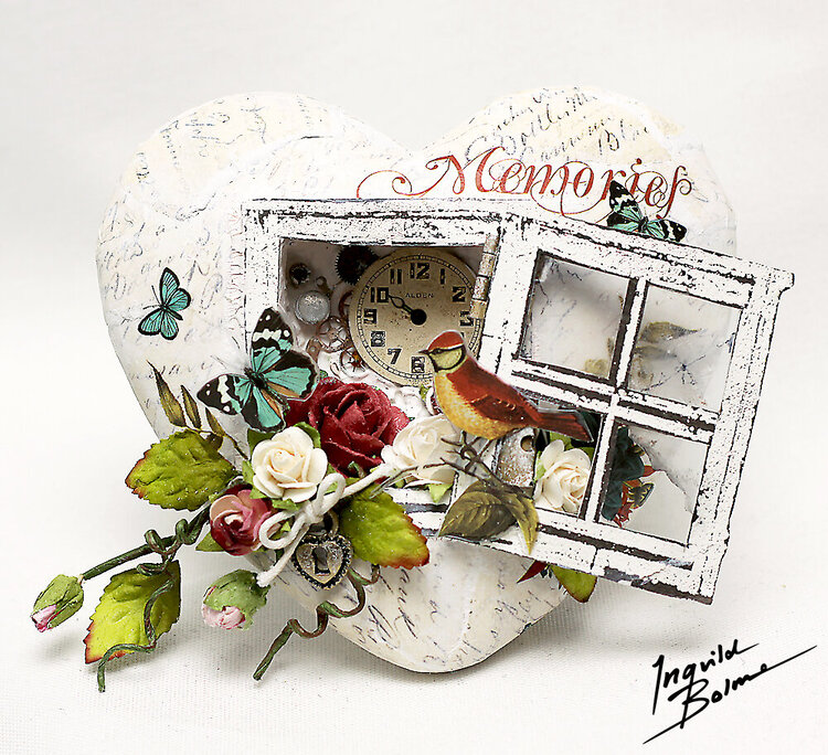 Altered heart full with BRAND NEW PRIMA goodies!