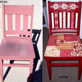 DECOUPAGE CHAIR - BEFORE AND AFTER