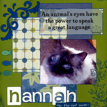 HANNAH, the blue-eyed wonder