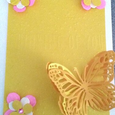 3D Butterfly and 3D flowers