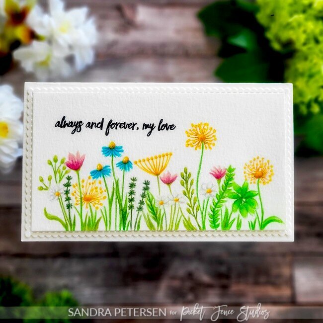 Plant Happy Thoughts Mini Slimline Card