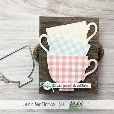 Gingham Cups