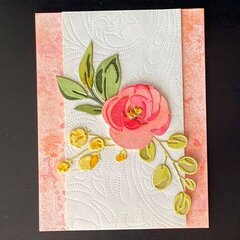 Die cut floral layered card