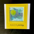 Hot air balloon shadow box card