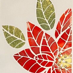 Modern Poinsettia Christmas Card