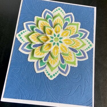 Bright 3D Mandala Card