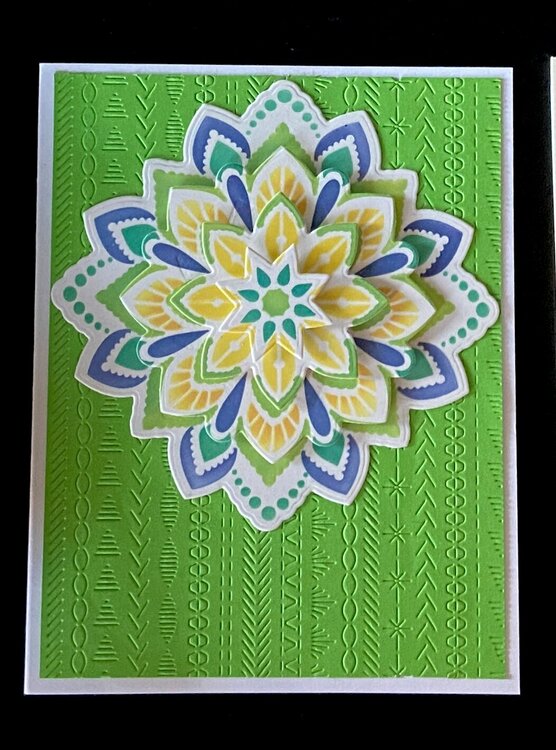 Bright 3D Mandala Card