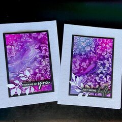 Embossed Alcohol Ink Cards