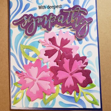 Sympathy Card with Hibiscus Flowers