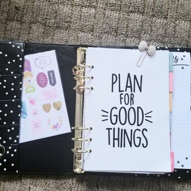 Plan for good things