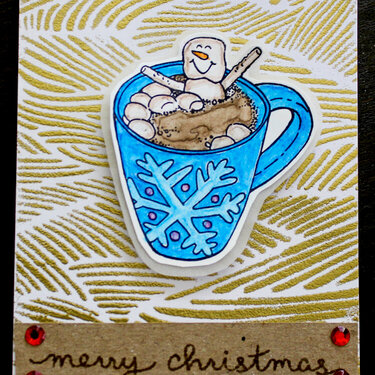 Merry christmas gold card