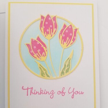 Paper Rose tulip card