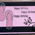 Happy birthday/flip-flop card