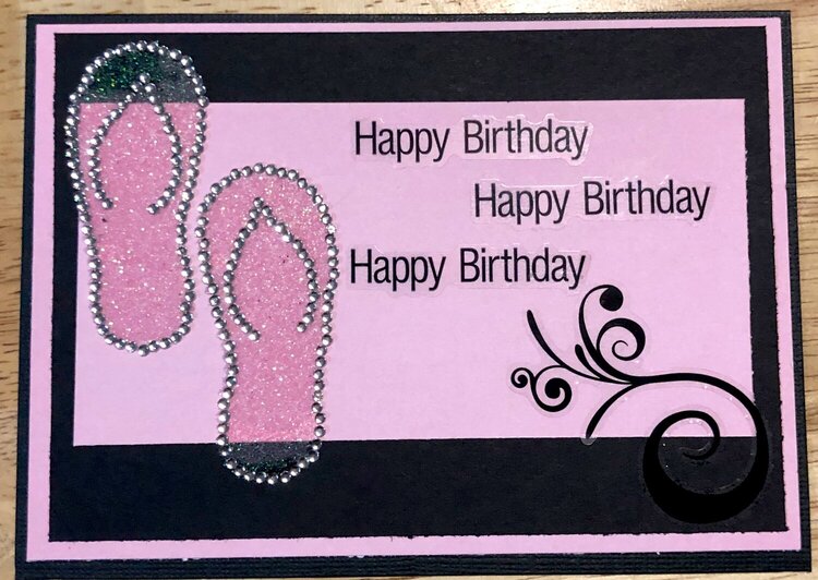 Happy birthday/flip-flop card