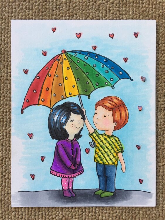 Sweethearts in the rain