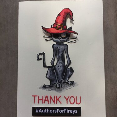 Thank you card to #AuthorsForFireys fundraising contributor