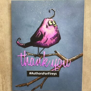 #AuthorForFireys thank you card