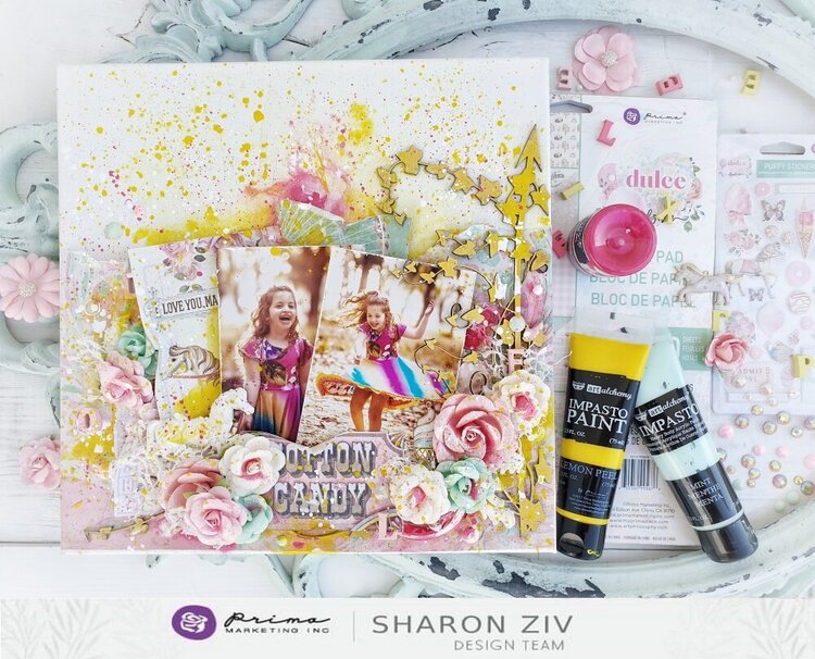 Mixed Media canvas with Prima Marketing - DULCE