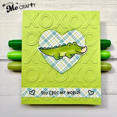 Valentine Crocodile Card