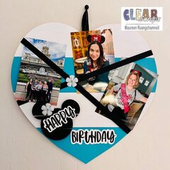 Shiplap Heart Photo Board Display
