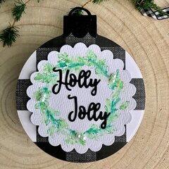 Holly Jolly Ornament Tag