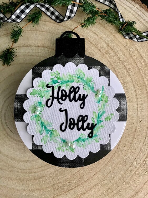 Holly Jolly Ornament Tag