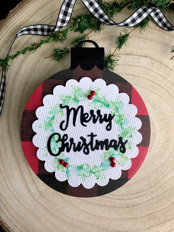 Merry Christmas Ornament Tag