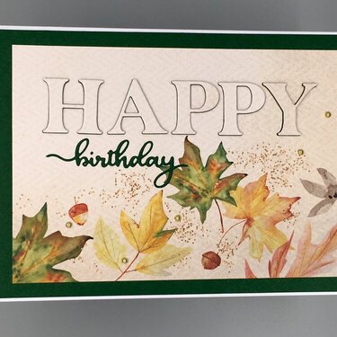 Birthday Fall Leaves Eclipse Card