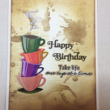 Masculine Coffee Birthday Card