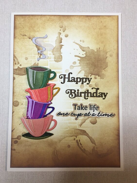 Masculine Coffee Birthday Card