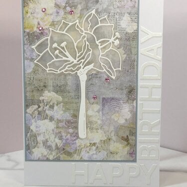 Delicate Floral White Birthday