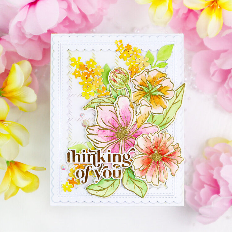 It&#039;s a New Day Floral Stamp - Pinkfresh Studio