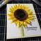 Crepe Paper Sunflower  Greeting Card