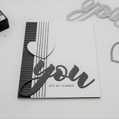 Dark grey and white masculine card. (photo colours were not altered)