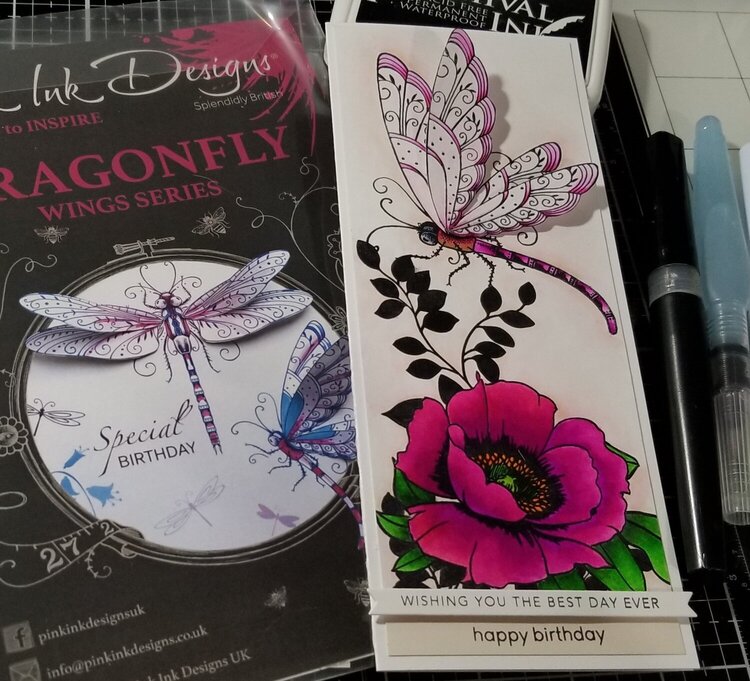 Dragonfly Slimline Card