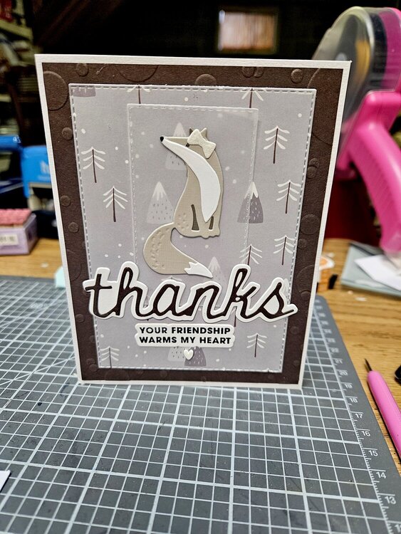 Winter thank you cards