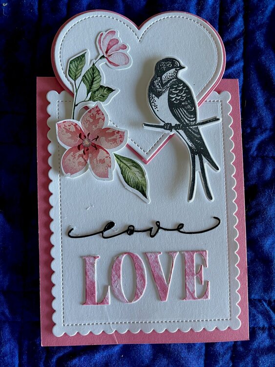 Valentines Day elegant card - to give a wife or mom or daughter