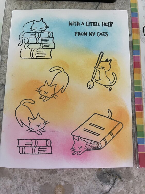 Cutest ever kitty cat card with books for readers. For a Cat Mom on Mother&#039;s Day, or a Cat Dad on Father&#039;s Day.