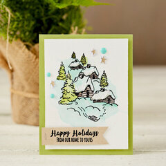 FSJ Happy Holidays Cozy House Card