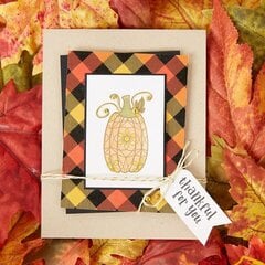 Thankful for You Fall Pumpkin Card