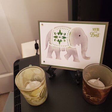 Elephant Stencil Card