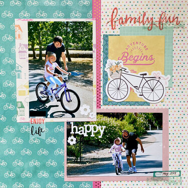 family fun, bicycle ride 