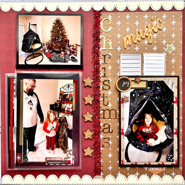 Merry Christmas To You 12x12 layout using double page layout