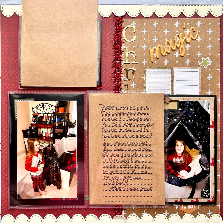 Merry Christmas To You 12x12 layout using double page layout