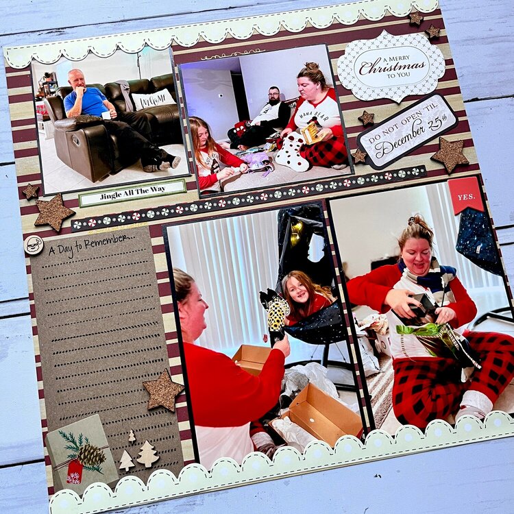 Merry Christmas To You 12x12 layout using double page layout