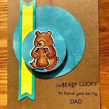 Beary Lucky Fathers Day Card 