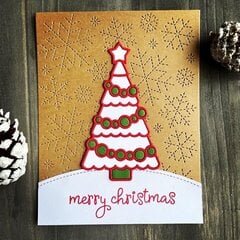 White Christmas Tree Card
