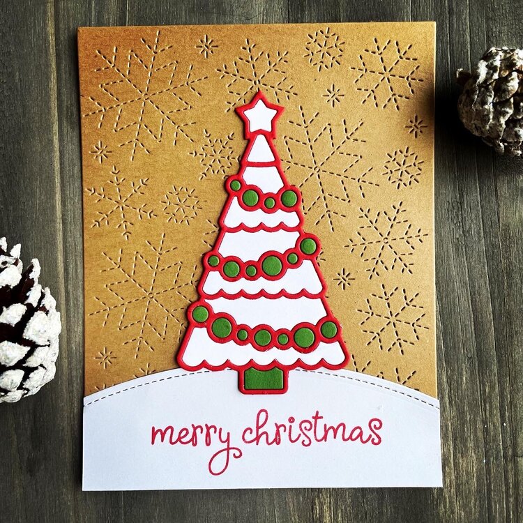 White Christmas Tree Card